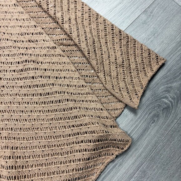 NWT Knix Crochet-Knit Maxi Beach Skirt Cover-Up Taupe Tan M/L - Picture 9 of 9